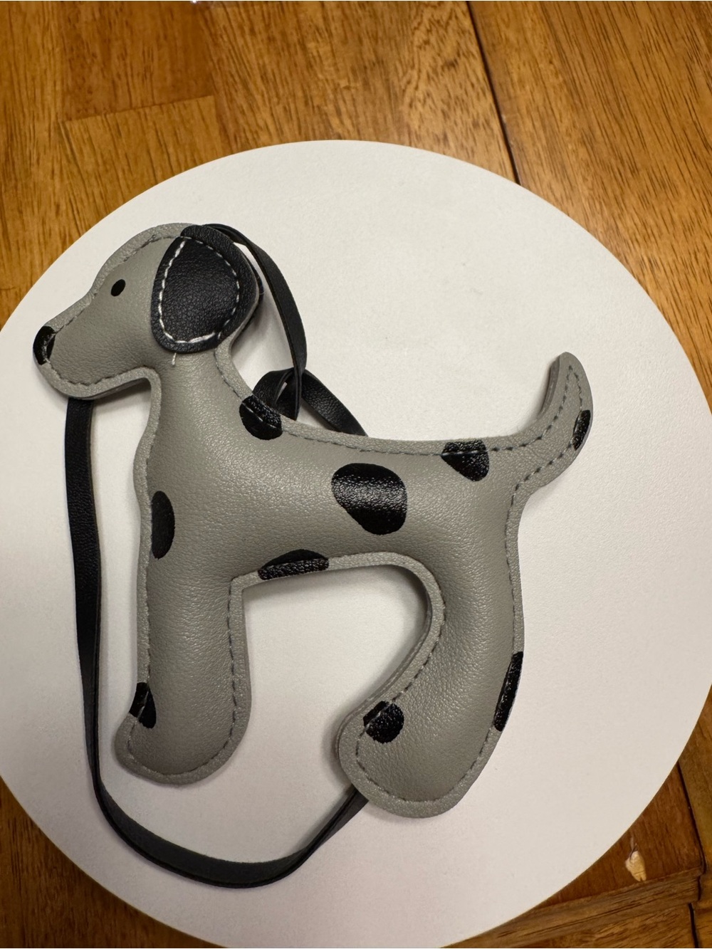Dalmatian Dog faux Leather Bag gray